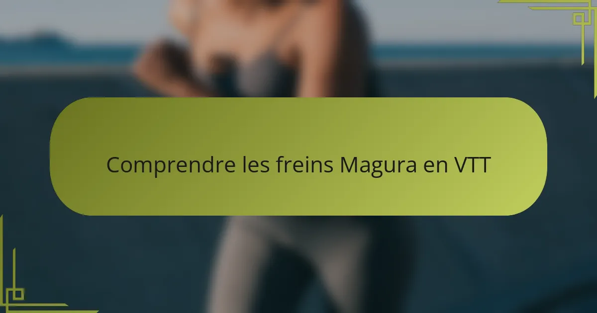 Comprendre les freins Magura en VTT