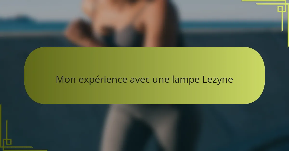 Mon expérience avec une lampe Lezyne